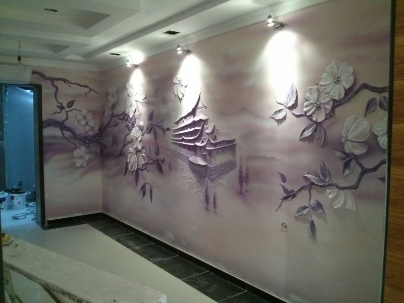 Художественная роспись стен в интерьере