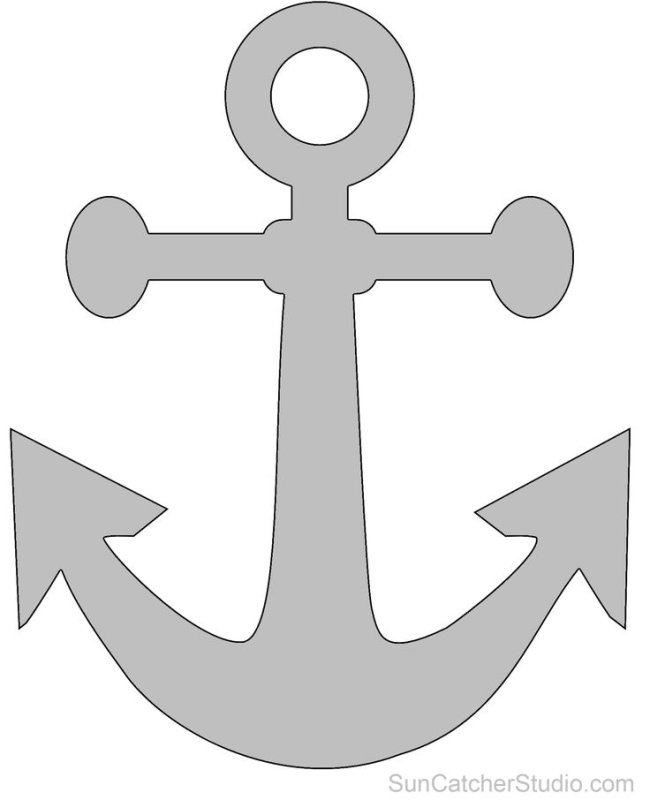 Трафарет якоря