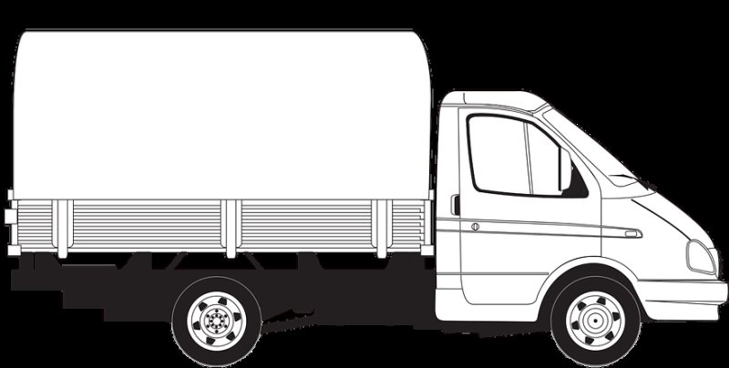Газель бортовая схематичное изображение вид сбоку