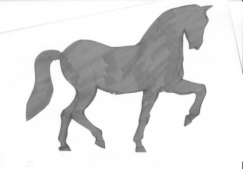 Лошадь для вырезания