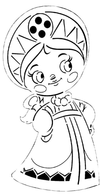 Вытынанки матрешки