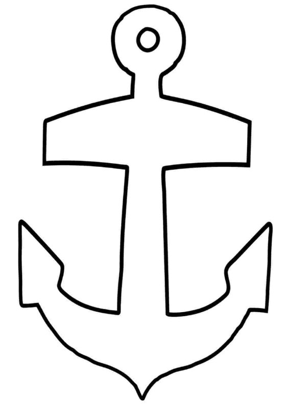 Якорь трафарет для вырезания