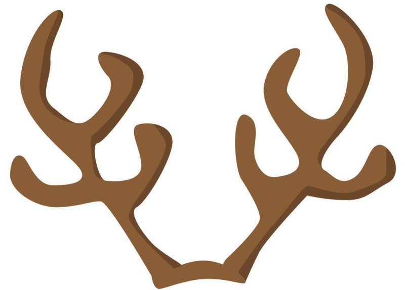 Новогодний олень трафарет