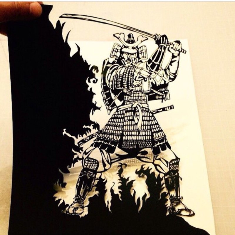 Самурай силуэт