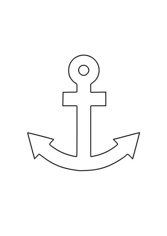 Якорь трафарет для вырезания