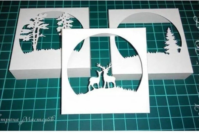 Открытка бумажный туннель