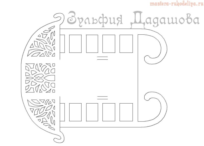 Санки макет из бумаги