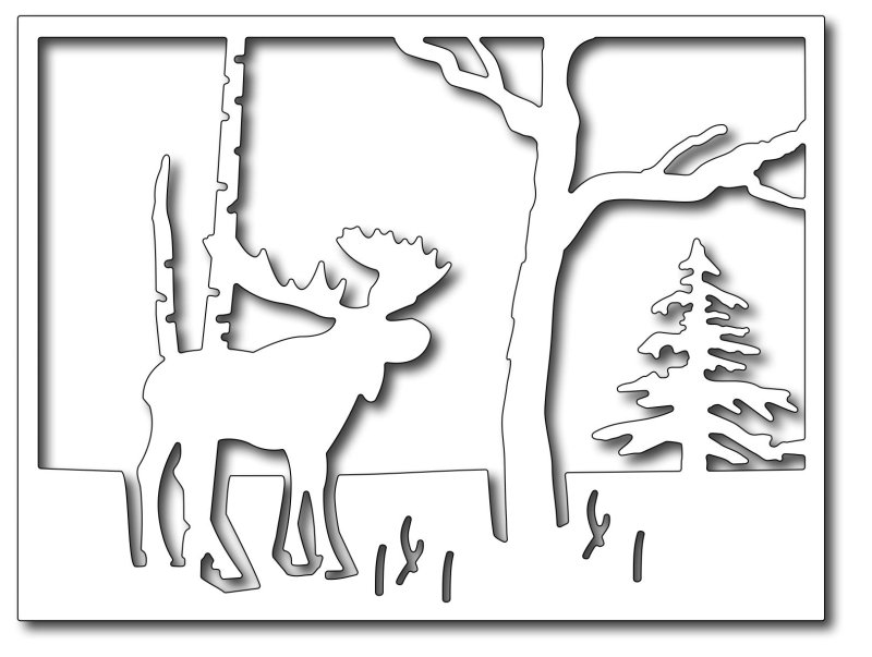 Зимний лес трафареты для вырезания