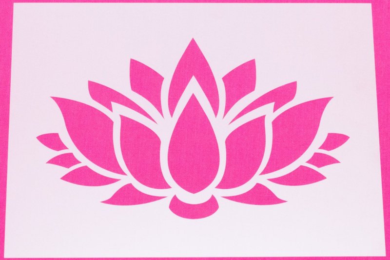 Трафарет лотоса для вырезания