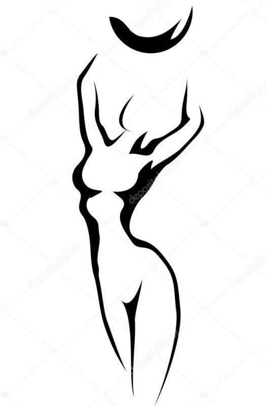 Контур тела девушки