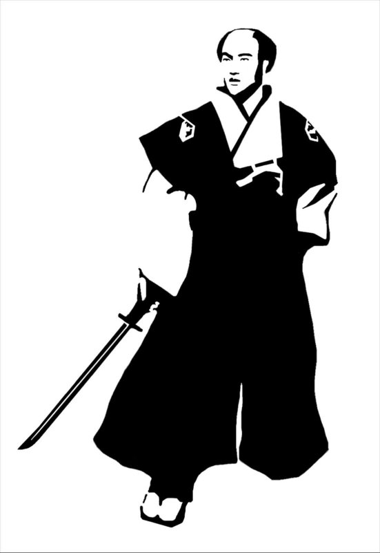 Трафарет Самурай