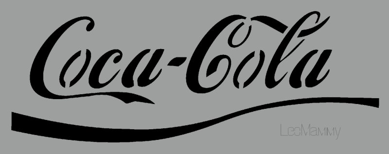 Логотип Кока кола чёрный 4к