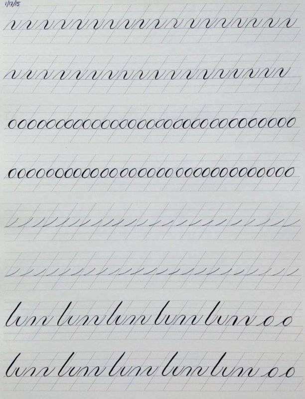Copperplate прописи для каллиграфии