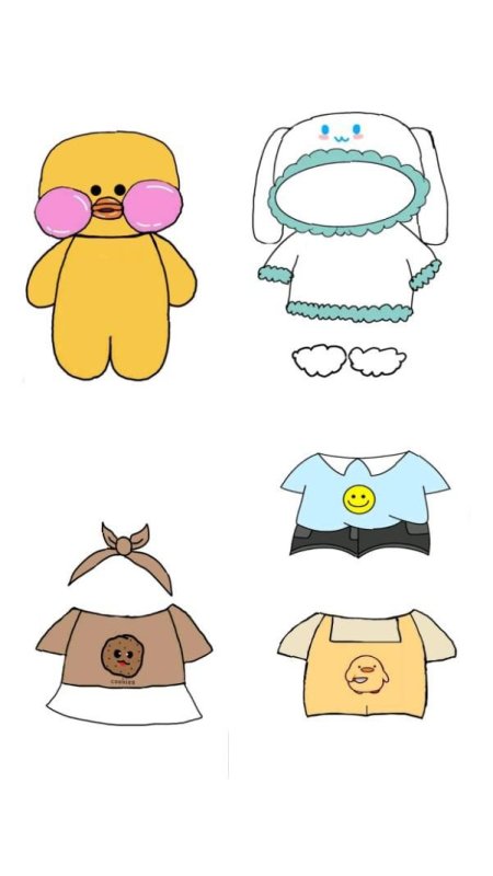 Одежда для бумажной уточки лалафанфан