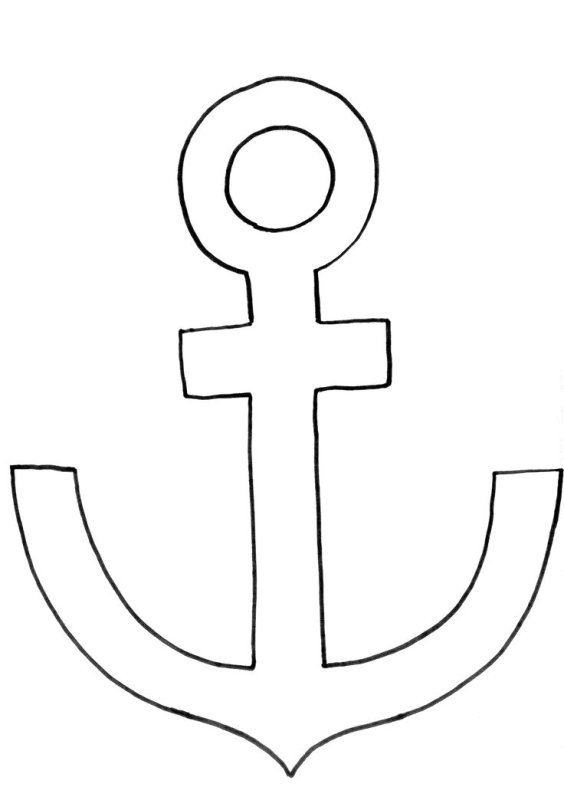 Трафарет якоря