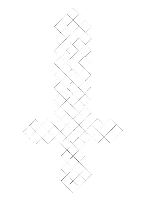 Алмазный меч из картона