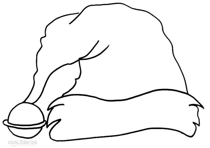 Новогодняя шапка раскраска