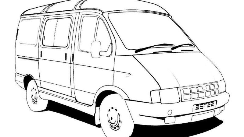 Раскраска Газель Некст автобус