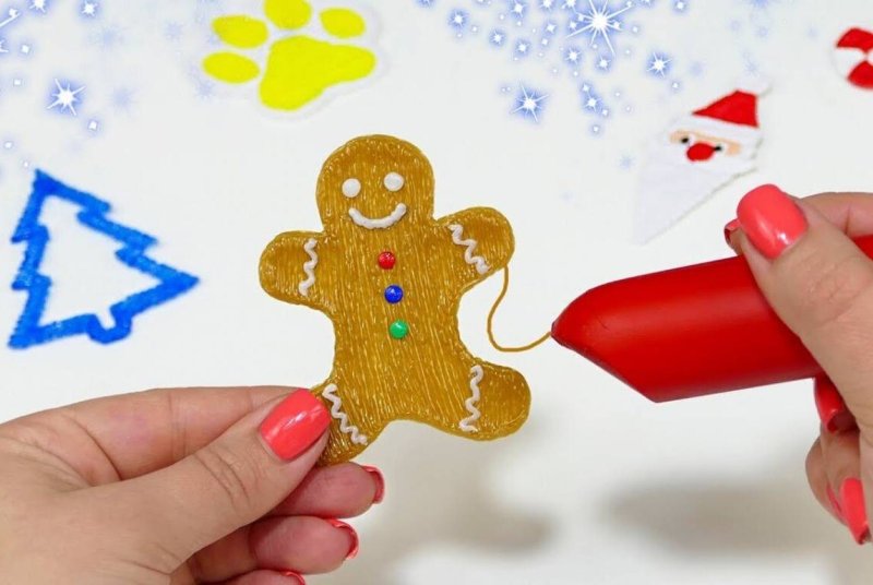 Новогодняя игрушка 3d ручкой