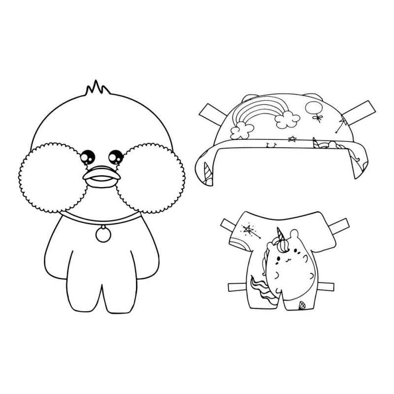 Раскраски уточки Лала Фанфан