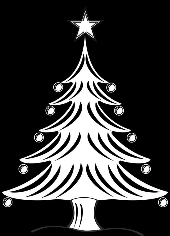 Трафарет "елка"