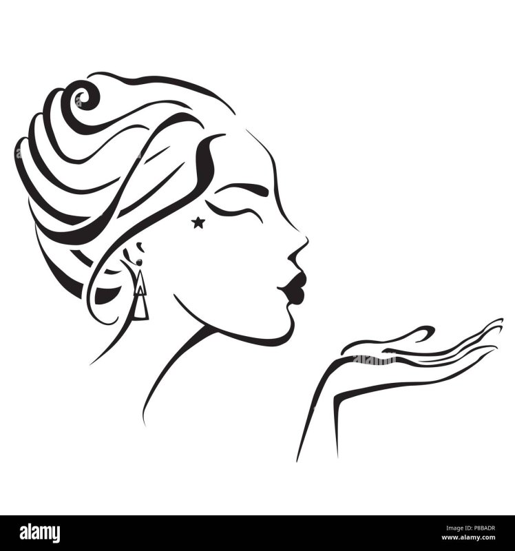 Женское лицо в профиль