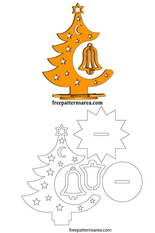 Новогодние игрушки для выпиливания