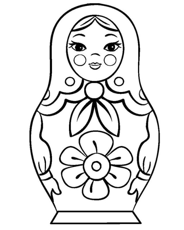 Полхов-Майданская Матрешка раскраска