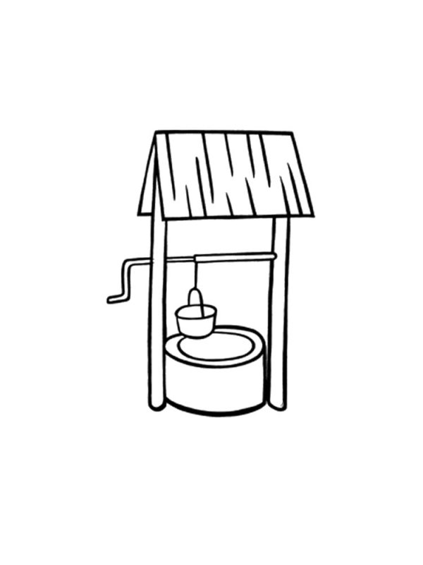 Колодец раскраска для детей
