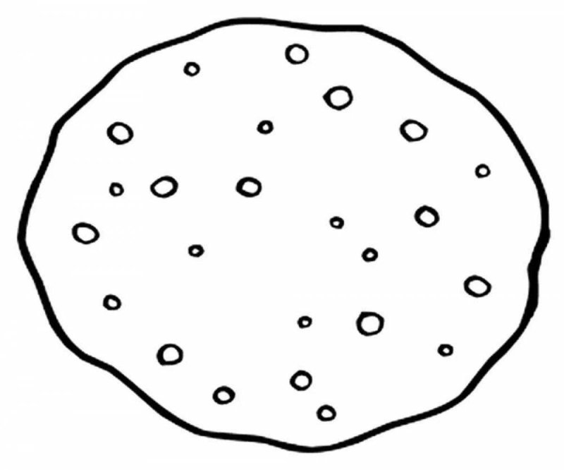 Блинчик раскраска для детей