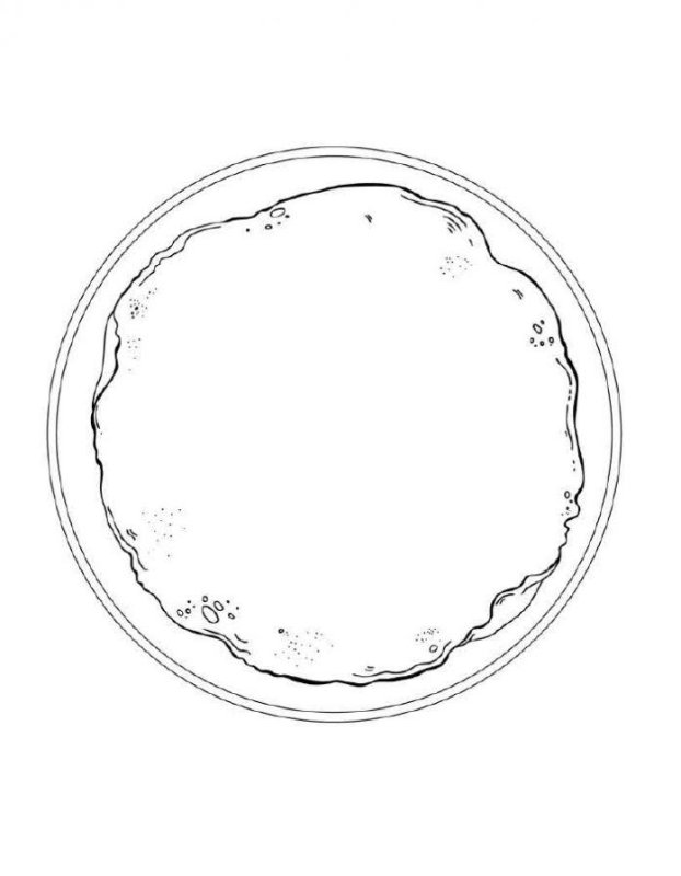 Раскраска блины на тарелке
