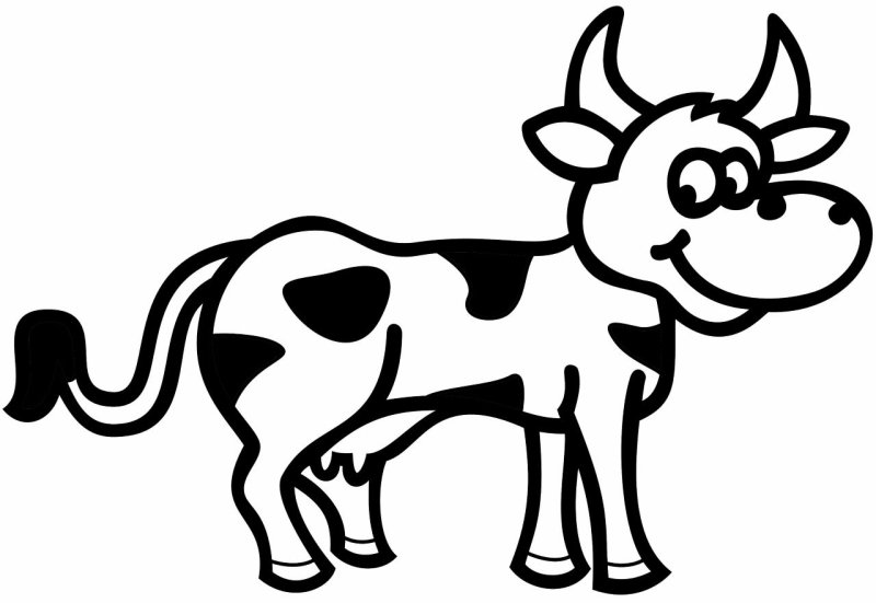 Коровка трафарет