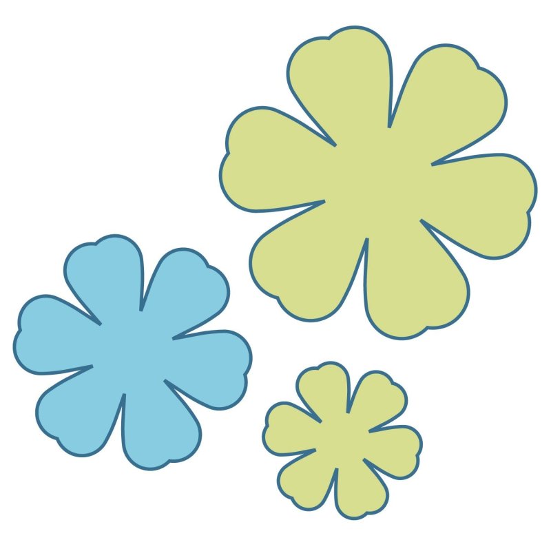 Цветы трафарет для вырезания