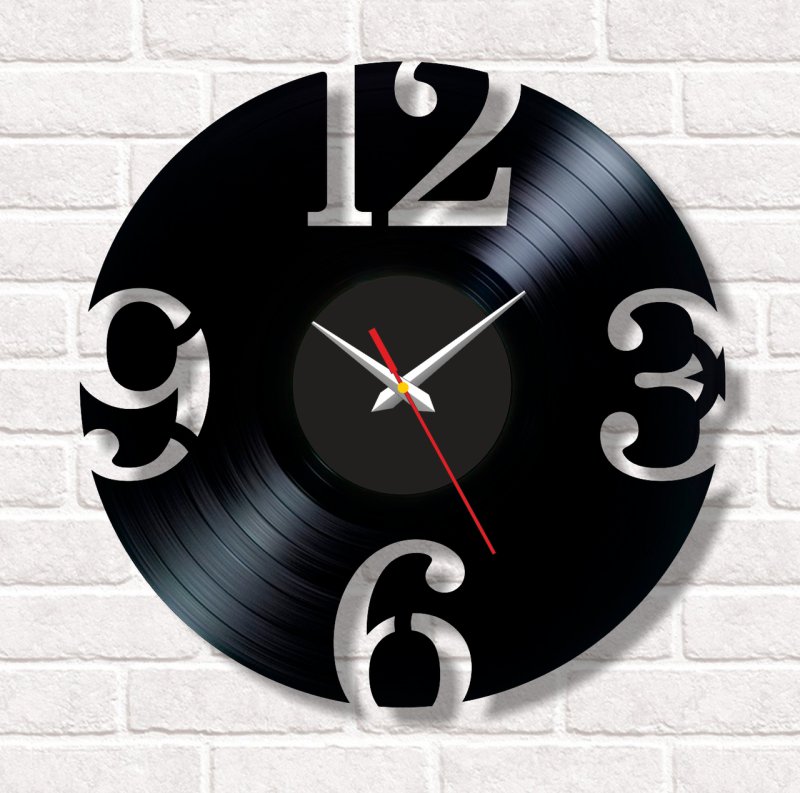 Настенные часы из виниловых пластинок