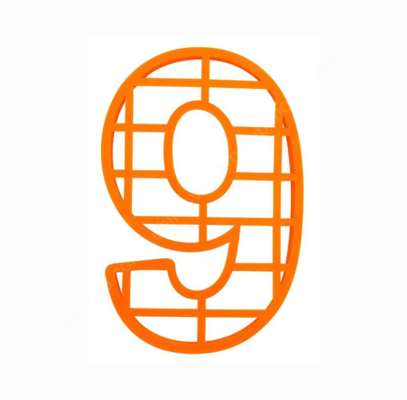 Цифра 9 трафарет для пряника