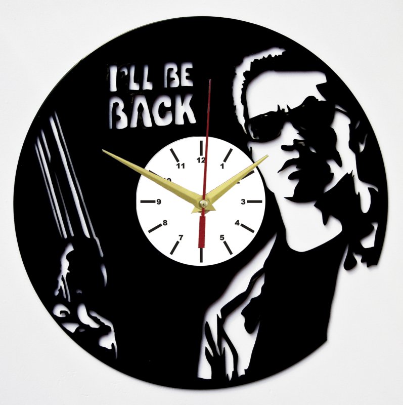 Трафарет для часов из виниловой пластинки