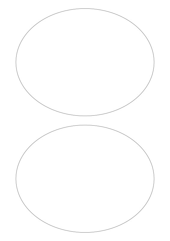 Овал трафарет для вырезания