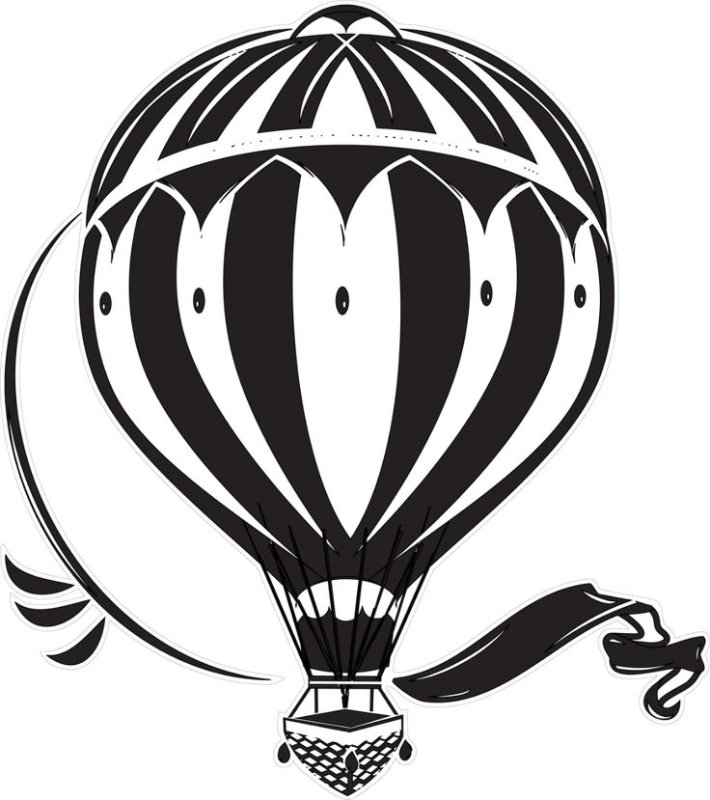 Воздушный шар чб