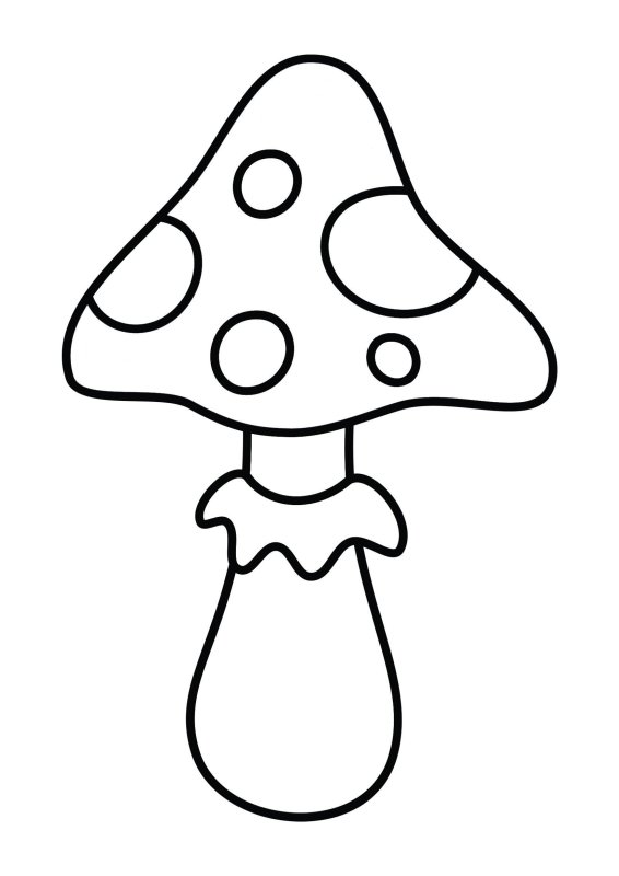 Гриб мухомор для раскрашивания
