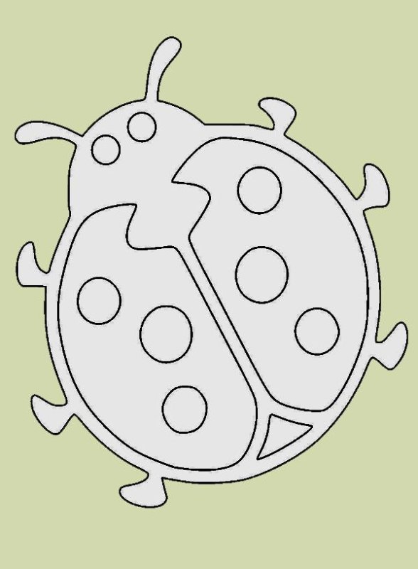 Трафарет Божьей коровки для вырезания