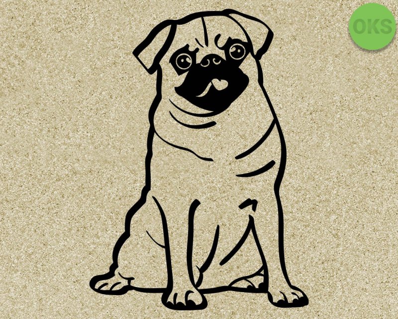 Мультяшные мопсы