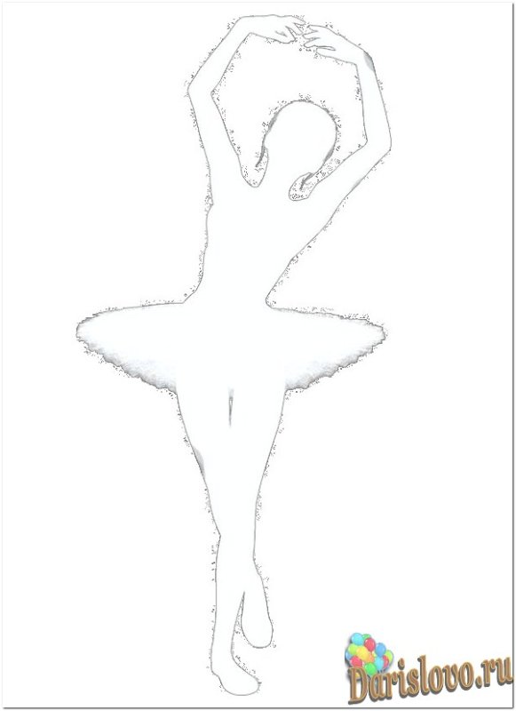 Макет балерины для снежинок