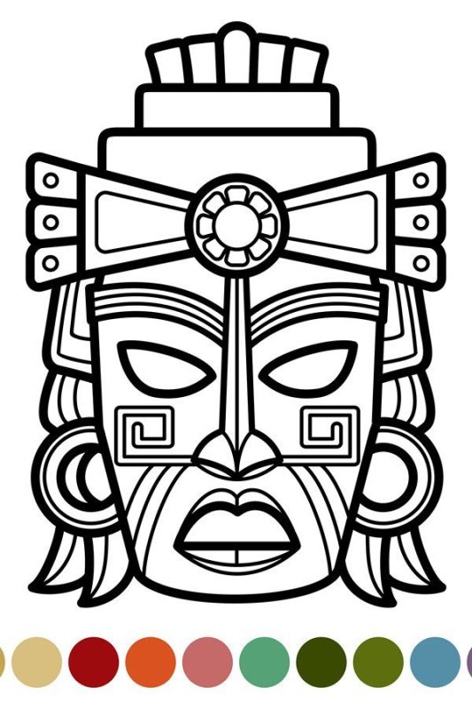 Маски индейцев Майя ацтеков