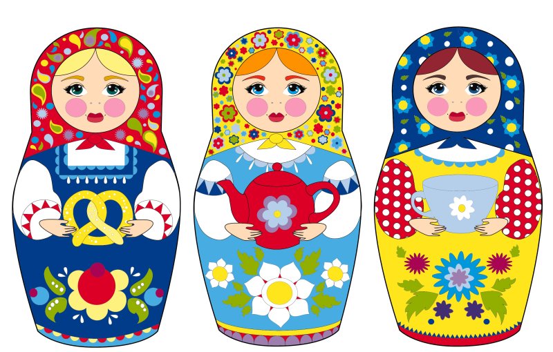 Веселые матрешки