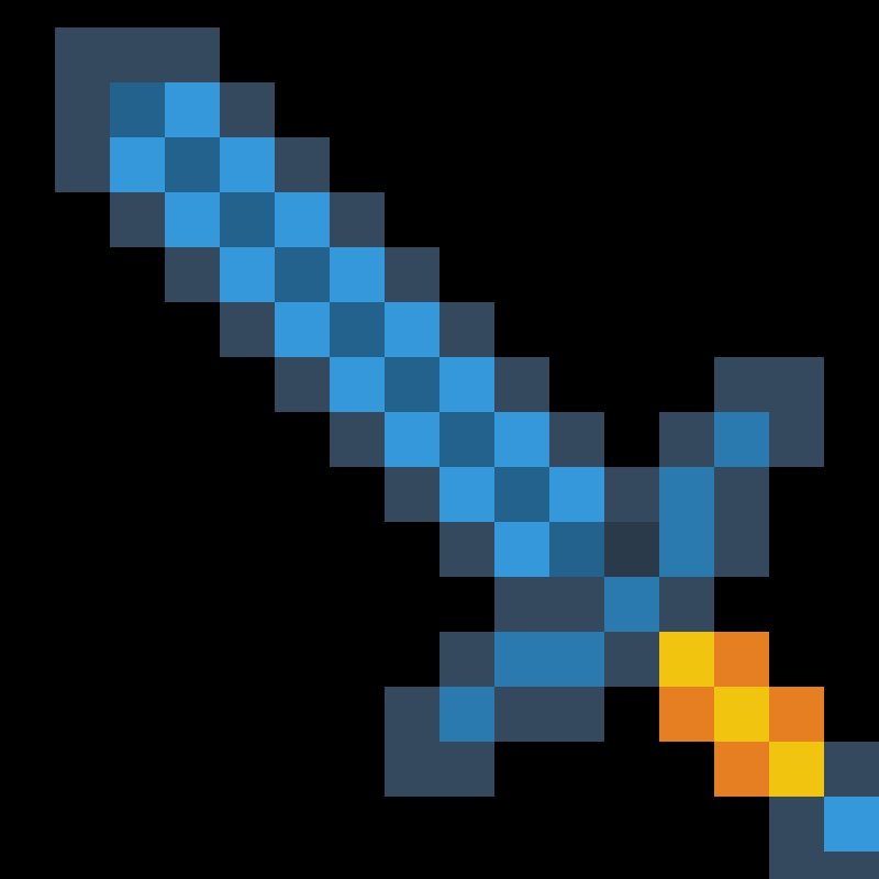 Алмазный меч из МАЙНКРАФТА по клеточкам