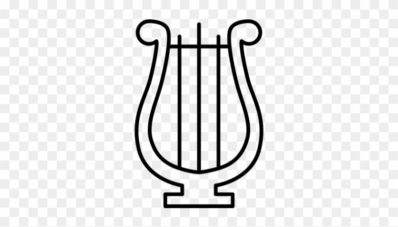 Лира трафарет