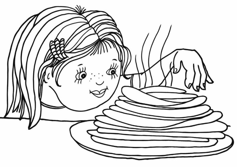 Масленица раскраска