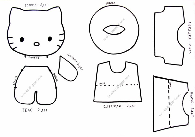 Эскизы игрушек для шитья