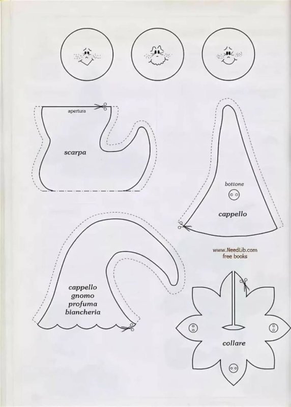 Сшить новогоднего гномика своими руками выкройка