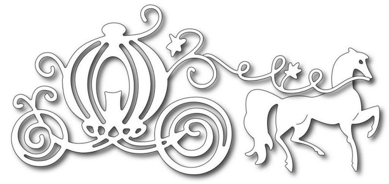 Карета трафарет на окно